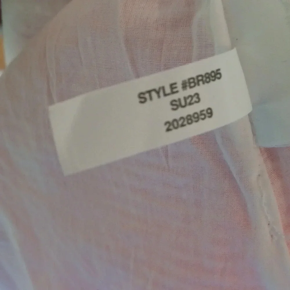 J Crew Striped smocked tiered mini dress in pink/white size Large - Picture 10 of 13